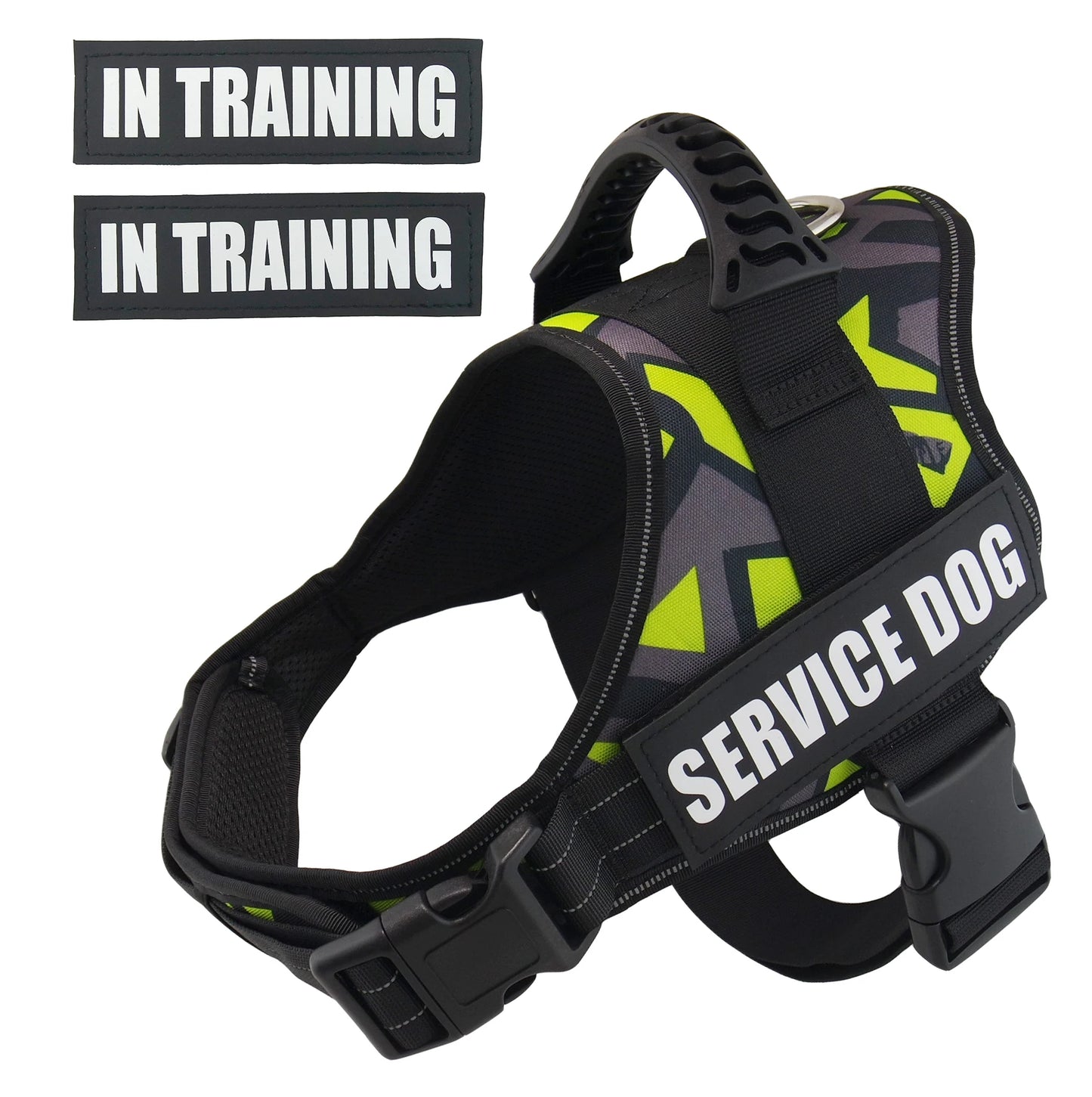 Pet Dog Harness Service Dog And Emotional Support Harness Vest With Removable Reflective Patches For Large Medium Dogs