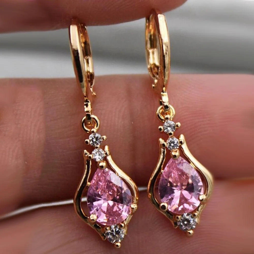 Stunning Multicolor Zircon Teardrop Earrings for Women - Fine Jewelry
