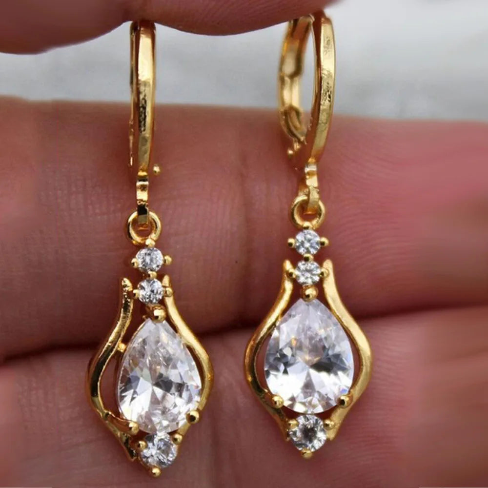 Stunning Multicolor Zircon Teardrop Earrings for Women - Fine Jewelry