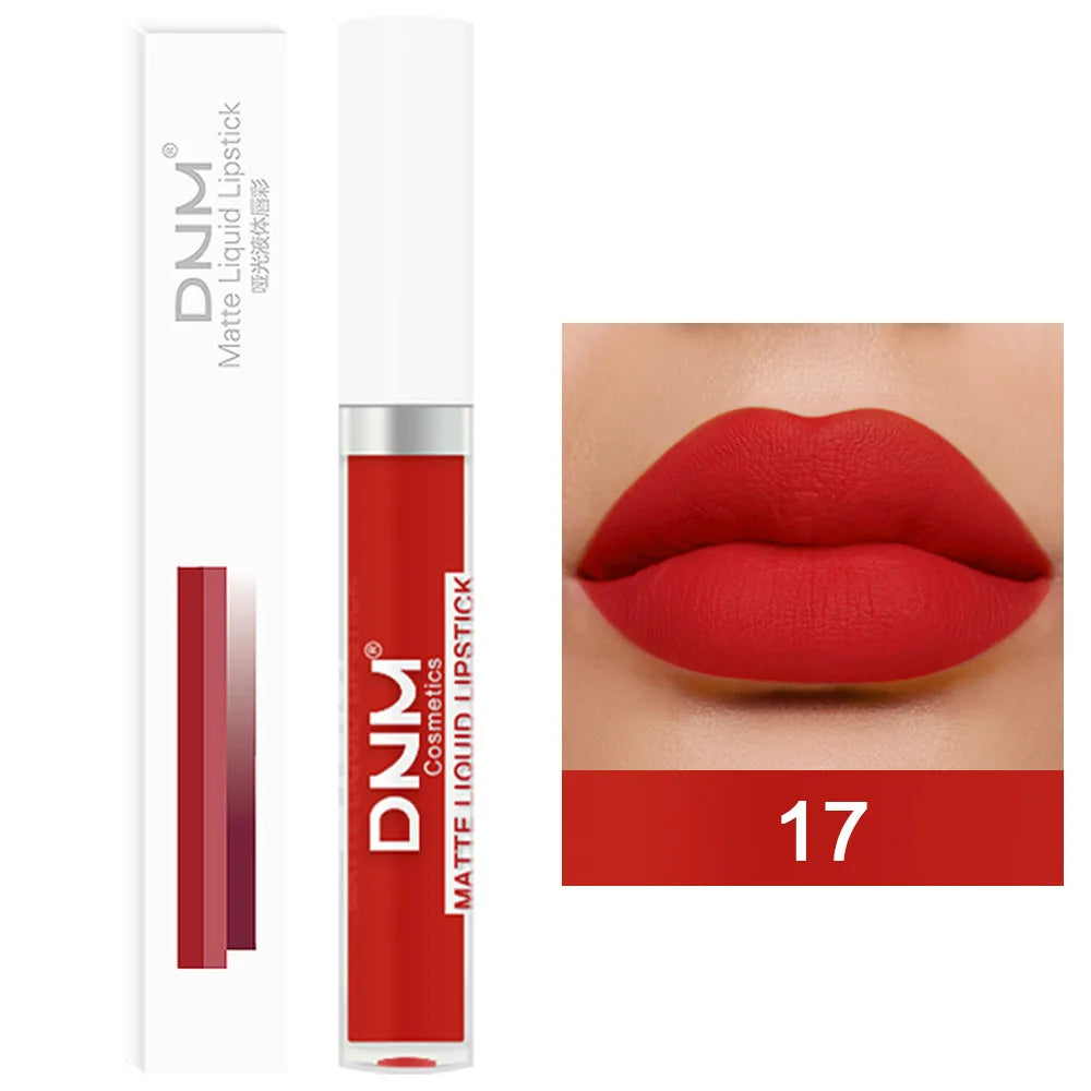18 Colors Matte Velvet Lip Glaze Waterproof Long-Lasting Lip Gloss Lipstick Waterproof