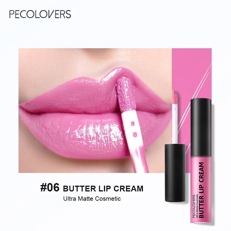 1PC Waterproof Liquid Lipstick 21 Color Vitamin E Lip Plumpers