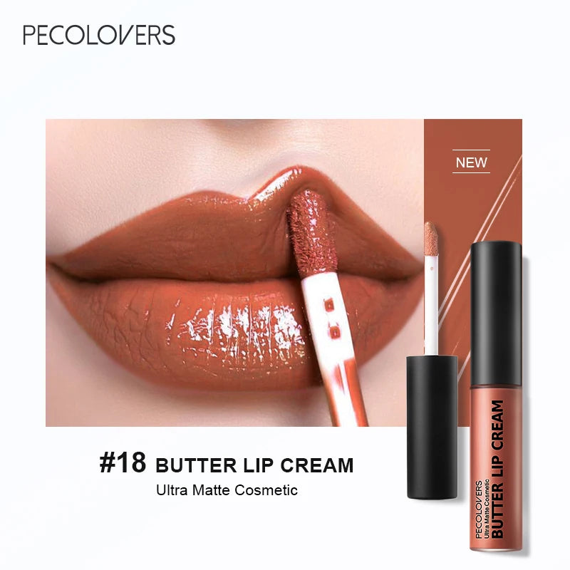 1PC Waterproof Liquid Lipstick 21 Color Vitamin E Lip Plumpers