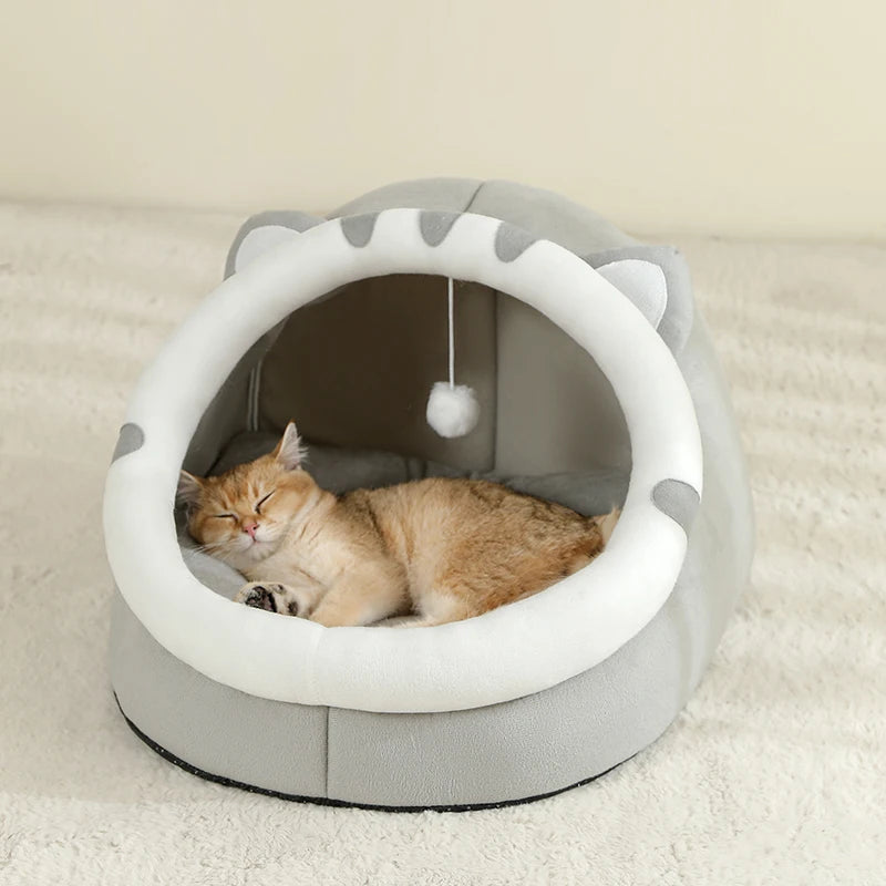 Super Cute Cat Bed Warm Pet House Kitten Cave Cushion Cat House Warm Sleeping Dog Basket