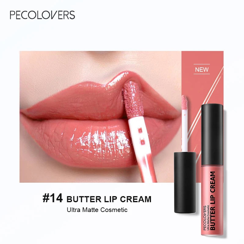 1PC Waterproof Liquid Lipstick 21 Color Vitamin E Lip Plumpers