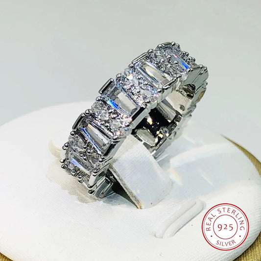 925 Silver High Quality White Zircon Ring For Women