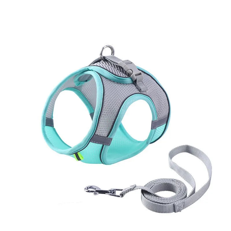 Dog Harness with Leash Adjustable Vest Walking Supplies Soft Breathable Pet Accessories