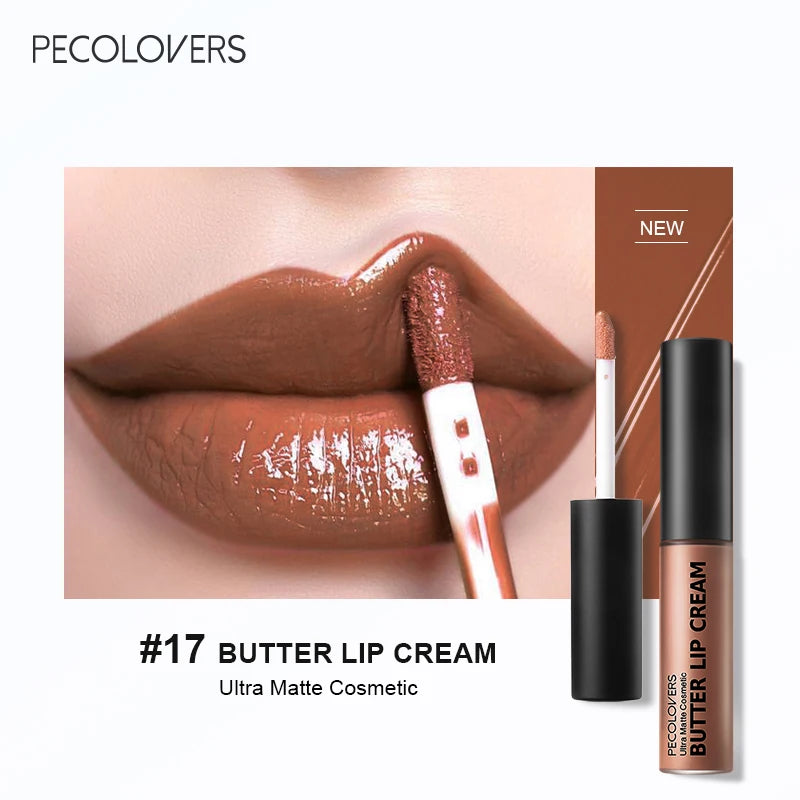 1PC Waterproof Liquid Lipstick 21 Color Vitamin E Lip Plumpers