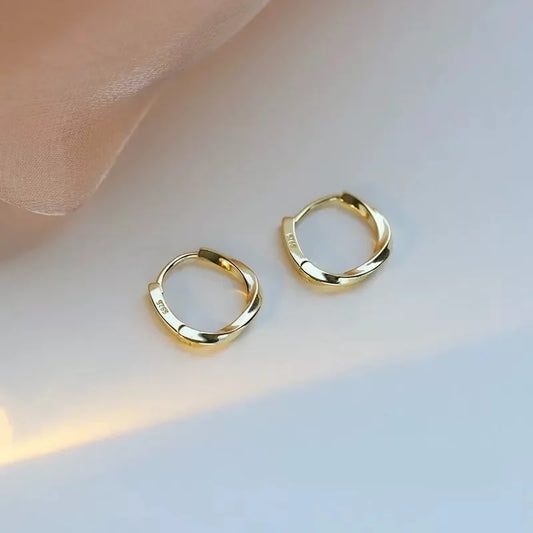 925 Sterling Silver Round Earrings for Women High Quality