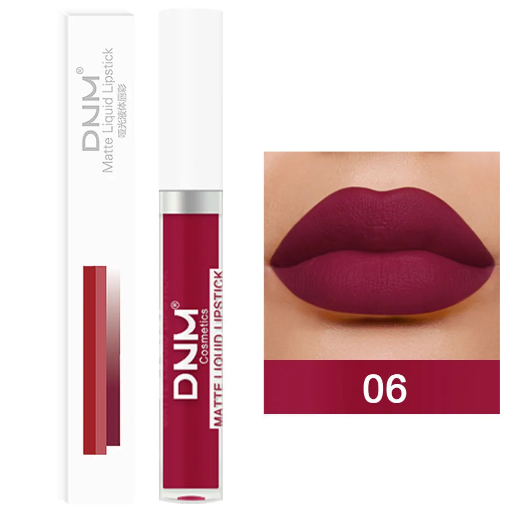 18 Colors Matte Velvet Lip Glaze Waterproof Long-Lasting Lip Gloss Lipstick Waterproof