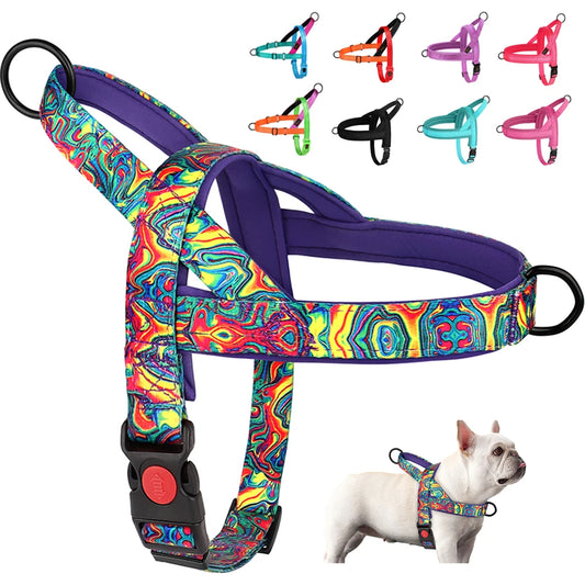 Nylon Dog Harness No Pull Dog Harnesses Vest Soft Padded Pet Walking Vests