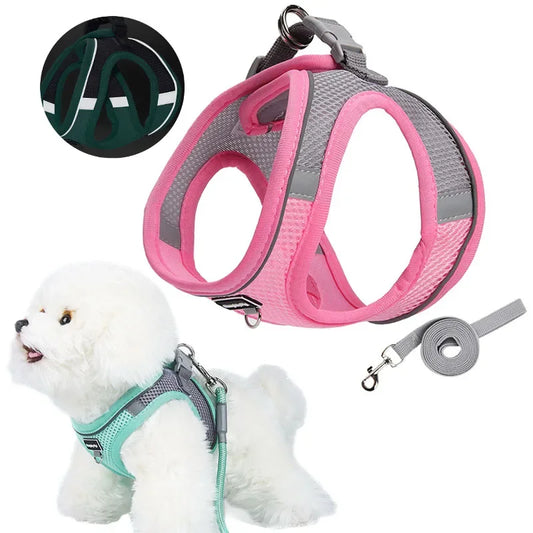 Reflective Pet Harmess with Leash Adjustable  Harness Vest