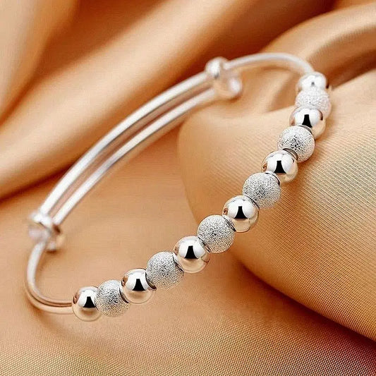 Charms 925 Silver-Color Luxury Beads Bracelets Bangles For Women