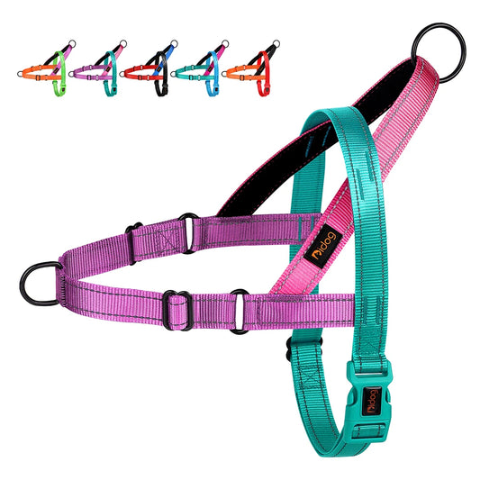 Reflective Nylon Dog Harness Adjustable Pet Dogs Training Harnesses No Pull