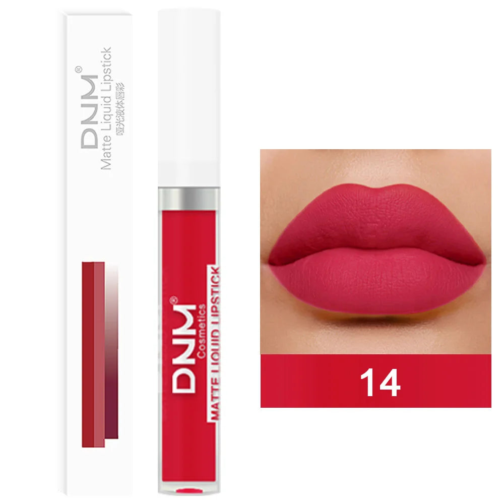 18 Colors Matte Velvet Lip Glaze Waterproof Long-Lasting Lip Gloss Lipstick Waterproof