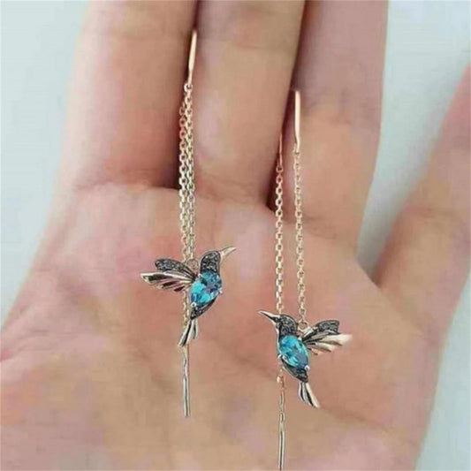 Trend Little Bird Drop Long Hanging Earrings for Women