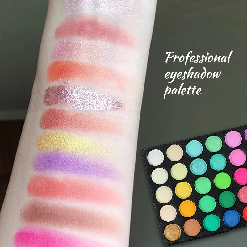 120 Colors Matte Shimmer Eyeshadow Palette Natural Waterproof Makeup Set with 20 makeup brushes