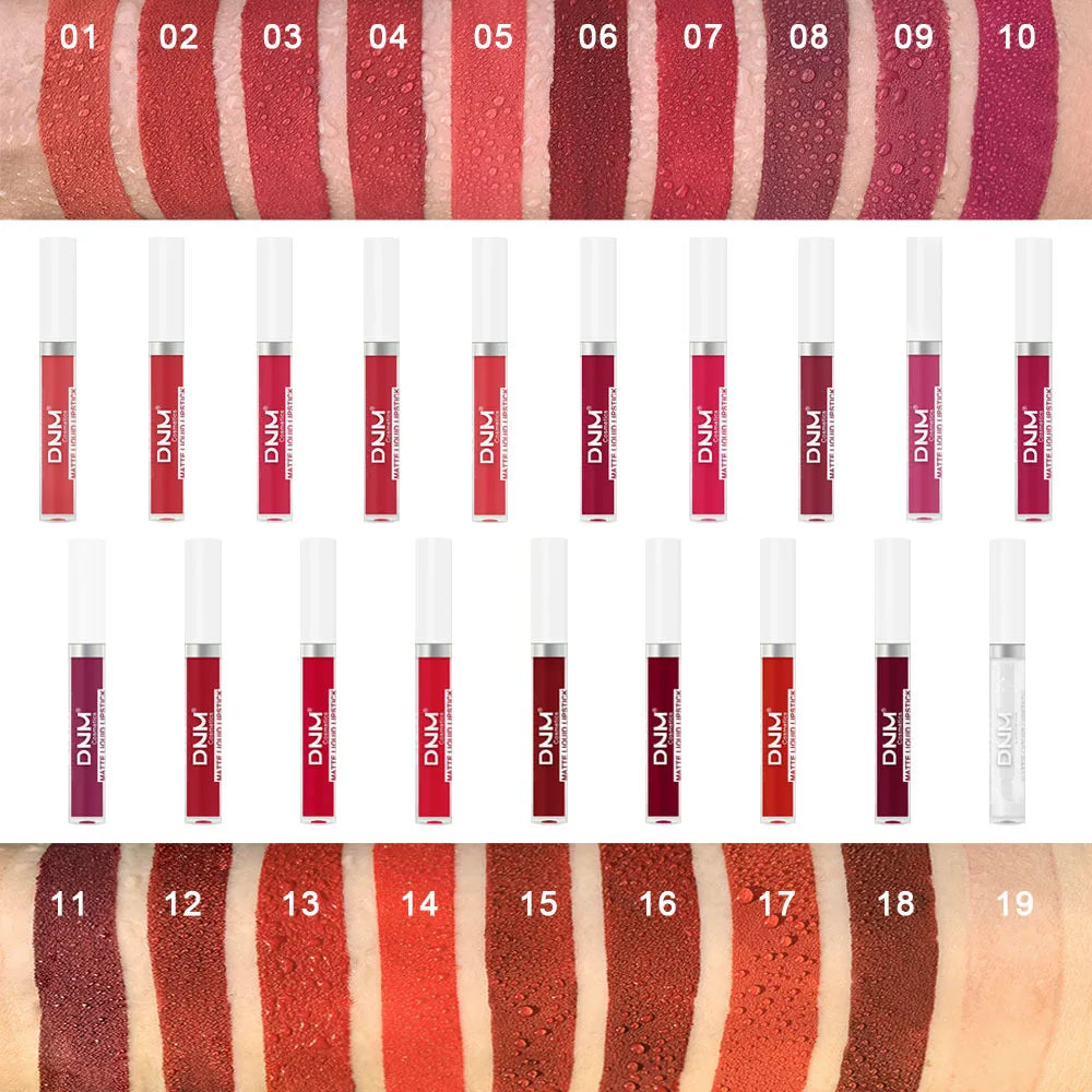 18 Colors Matte Velvet Lip Glaze Waterproof Long-Lasting Lip Gloss Lipstick Waterproof