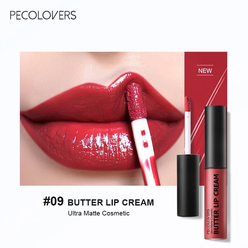 1PC Waterproof Liquid Lipstick 21 Color Vitamin E Lip Plumpers