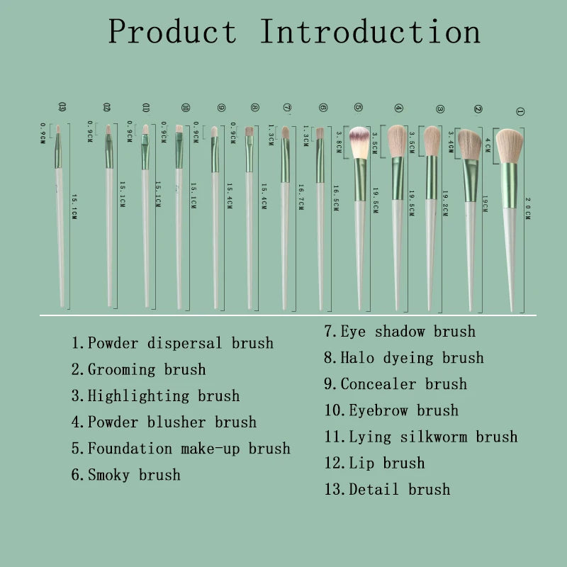 1/13PCS Soft Fluffy Makeup Brushes Set for Cosmetics Foundation Blush Powder Eyeshadow  Makeup Brush