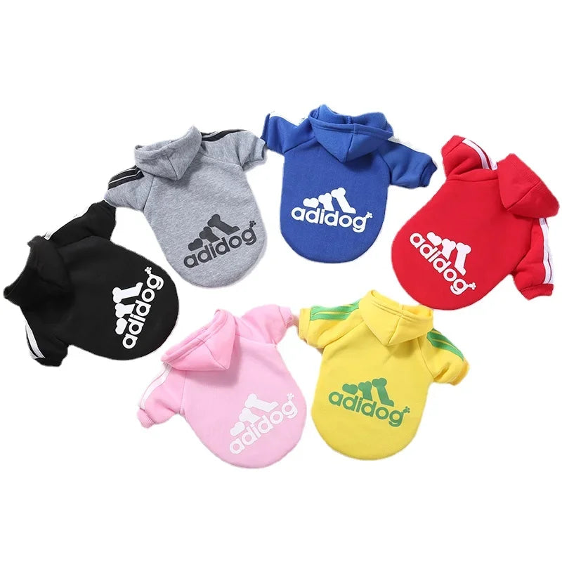 Adidog Pet Dog Clothes for Small Medium Big Large Dogs Cotton Hooded Sweatshirt