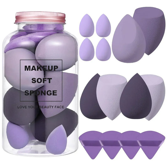 12/14Pcs Makeup Sponge Blender Beauty Egg with Storage Bottle Cosmetic Puff Foundation Sponges Powder Puffs