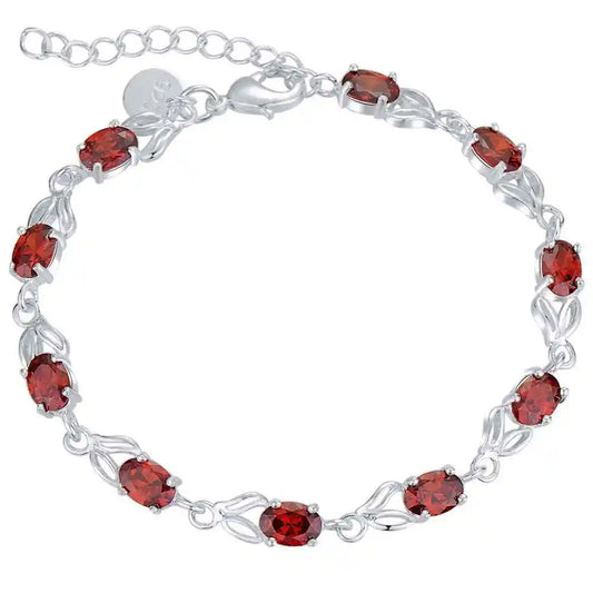 Elegant 925 Sterling Silver Bracelet High Quality Luxury Gemstone For Women