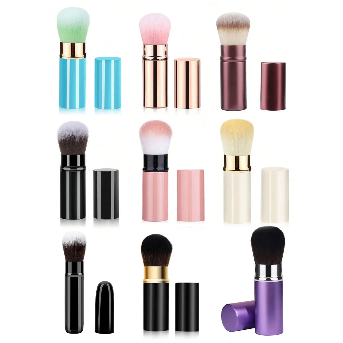 1pc Retractable Brush Makeup Brush Powder Blusher Powder Brush Mini Multi-function