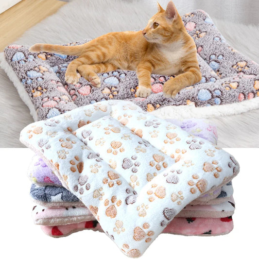 Soft Plush Cat Bed Mat Warm Sleeping Pad Blanket for Cats Dogs