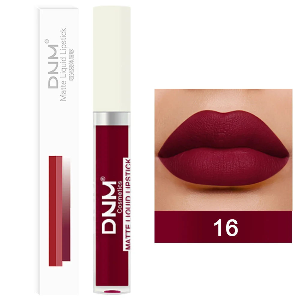 18 Colors Matte Velvet Lip Glaze Waterproof Long-Lasting Lip Gloss Lipstick Waterproof