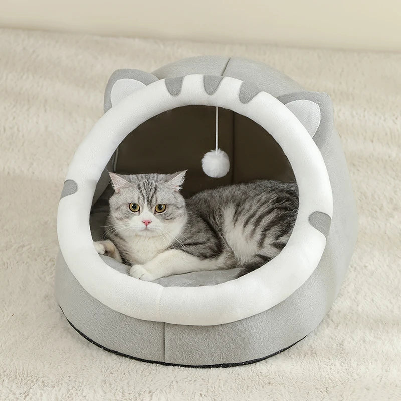 Super Cute Cat Bed Warm Pet House Kitten Cave Cushion Cat House Warm Sleeping Dog Basket