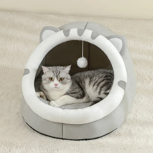 Super Cute Cat Bed Warm Pet House Kitten Cave Cushion Cat House Warm Sleeping Dog Basket