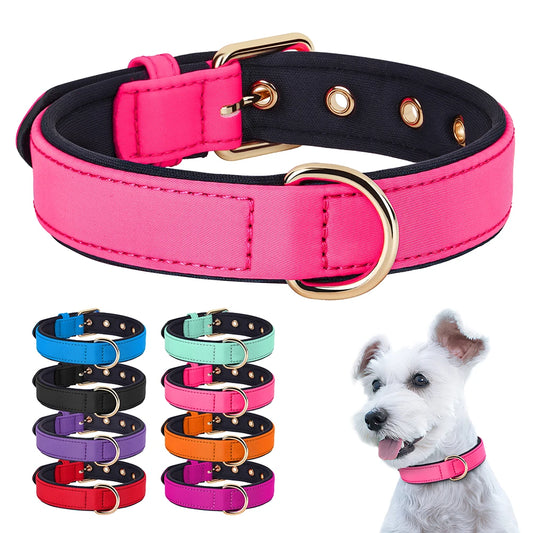 Waterproof Dog Collar Durable Nylon Dogs Collar Necklace Soft Padded Breathable