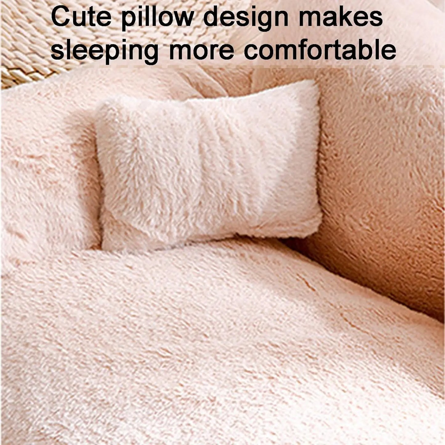 Plush Sofa Bed for Cats and Small Medium Dogs, Memory Foam Removable Washable Pet Sofa