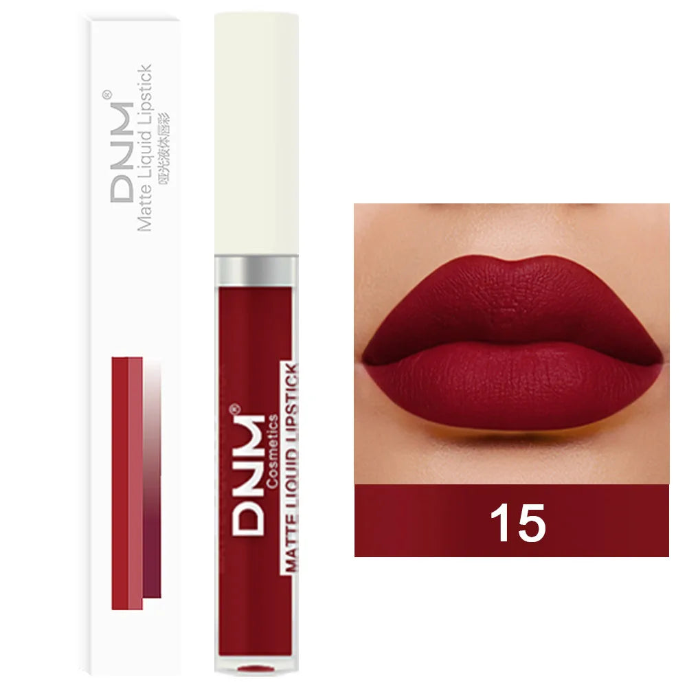 18 Colors Matte Velvet Lip Glaze Waterproof Long-Lasting Lip Gloss Lipstick Waterproof