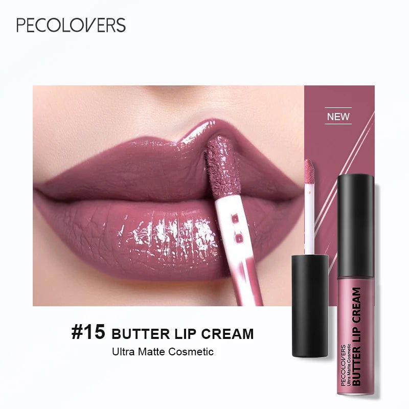 1PC Waterproof Liquid Lipstick 21 Color Vitamin E Lip Plumpers