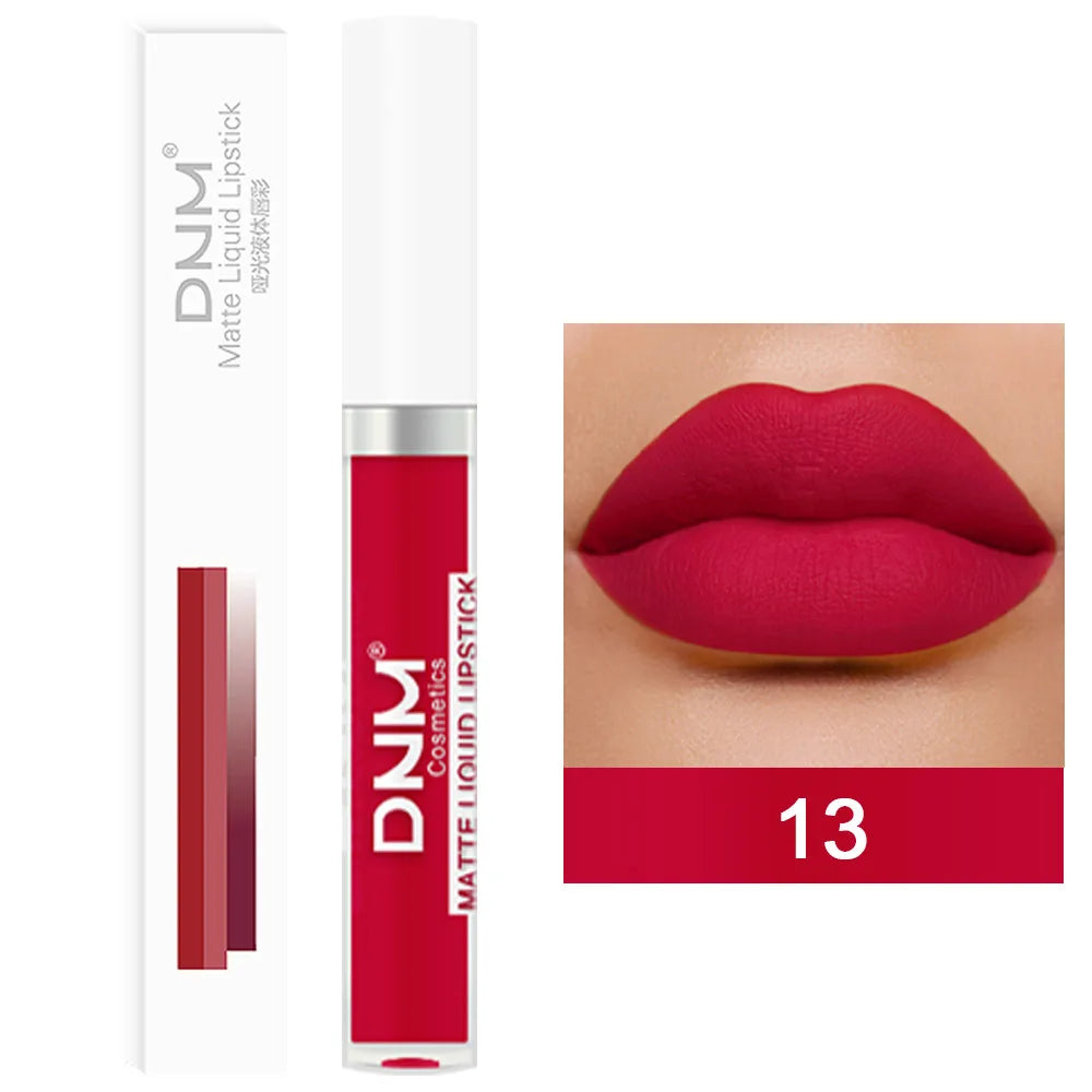 18 Colors Matte Velvet Lip Glaze Waterproof Long-Lasting Lip Gloss Lipstick Waterproof