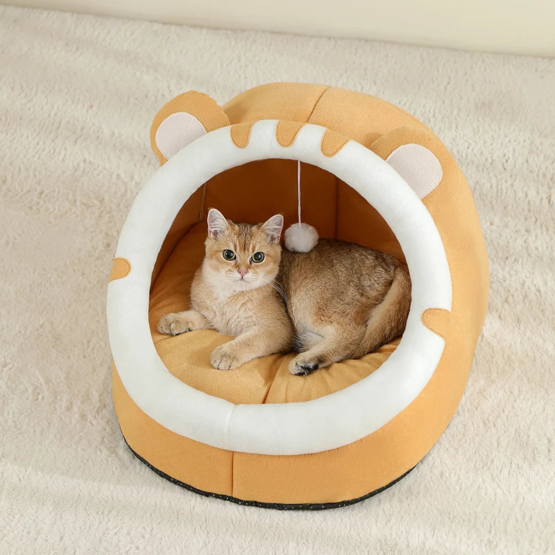 Super Cute Cat Bed Warm Pet House Kitten Cave Cushion Cat House Warm Sleeping Dog Basket
