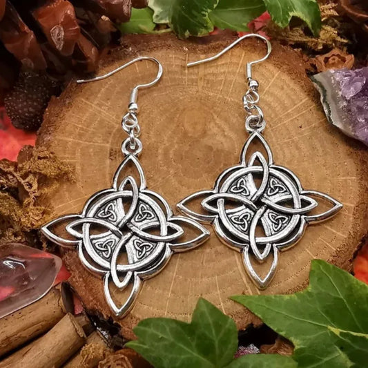 Vintage Witch Knot Earrings Magic Knot Pagan Wicca Symbol Earring for Women