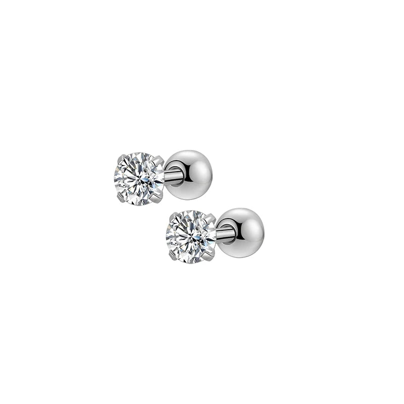 1/ 6 Pairs Hypoallergenic Screwback Earrings for Women