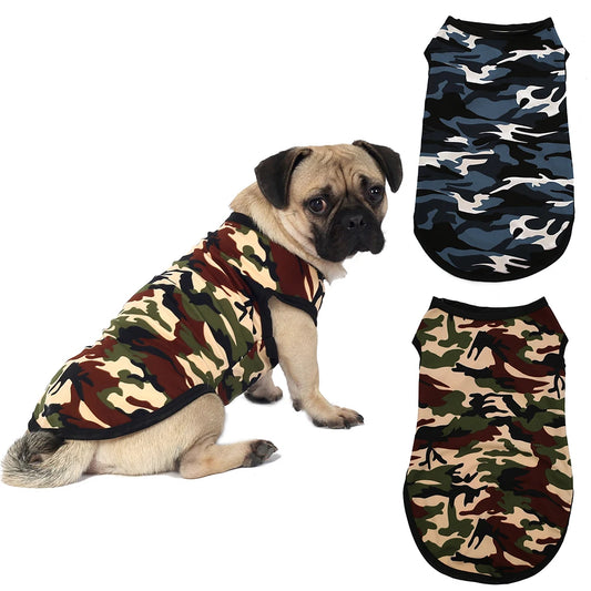 Dog Camouflage Print Vest, Pet Shirt Vest Pet T-Shirt, Pet Clothes For Small Medium Dogs