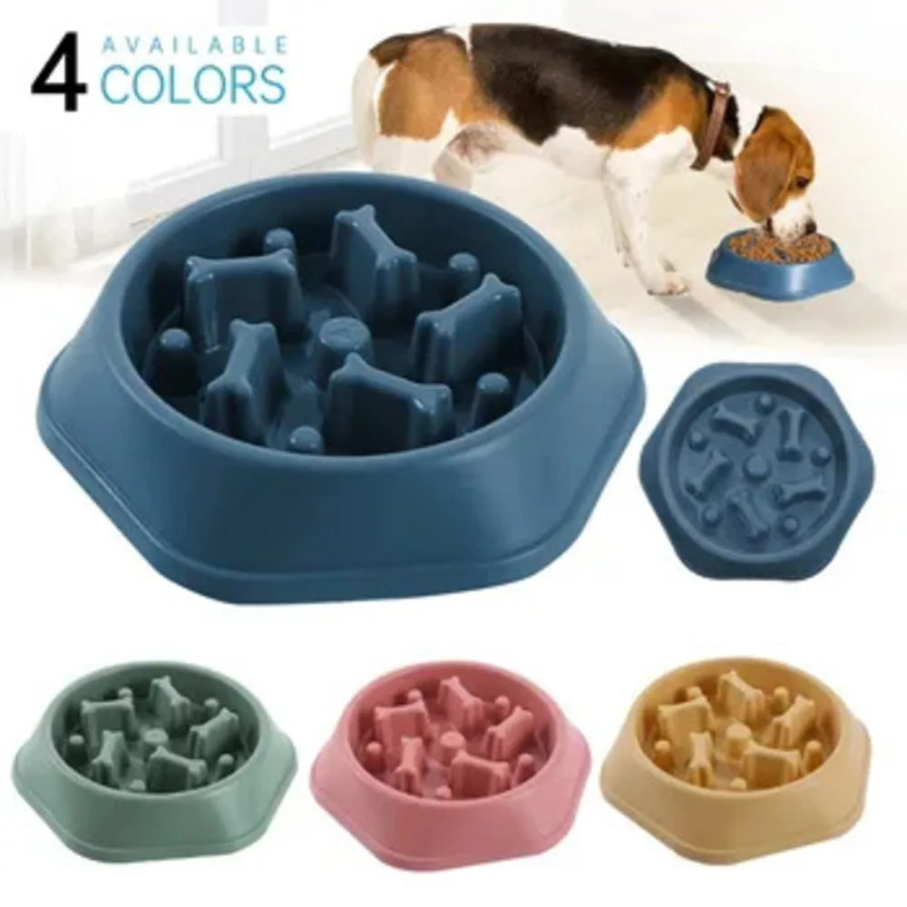 Slow Food Dog Dish Bowl Pet Feeding Supplies