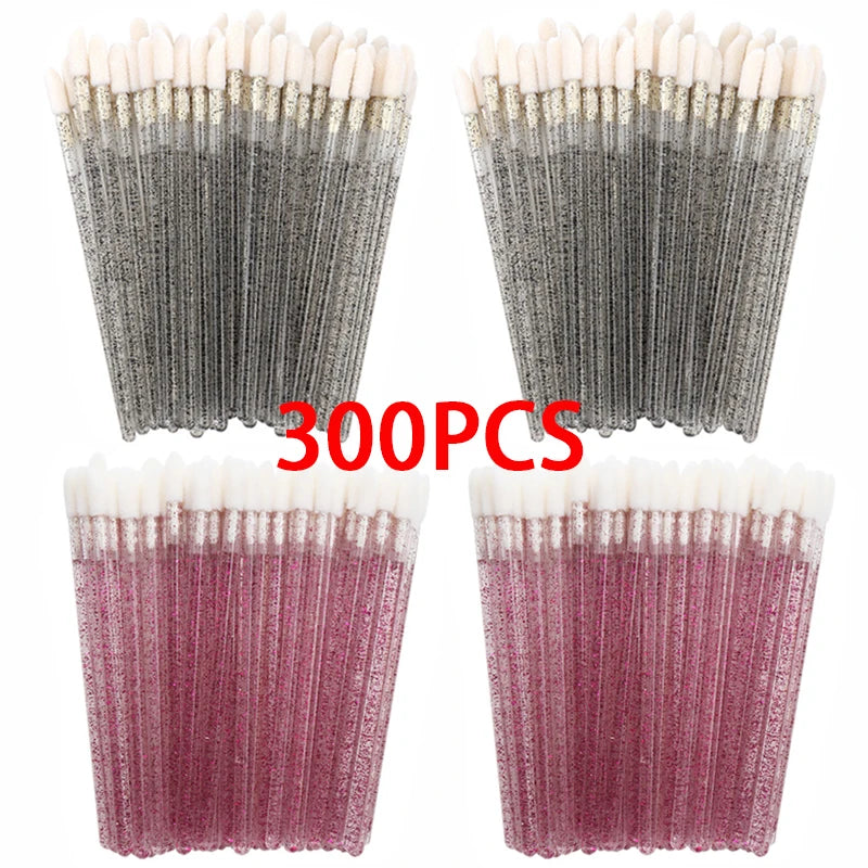 100/300PCS Disposable Lip Brush Makeup Brushes Lipstick Applicator