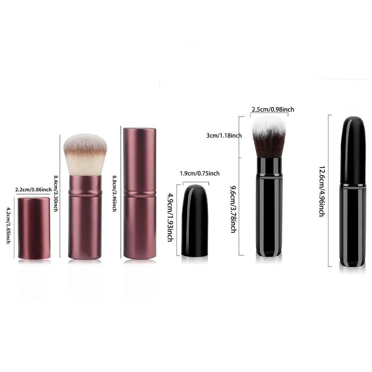1pc Retractable Brush Makeup Brush Powder Blusher Powder Brush Mini Multi-function