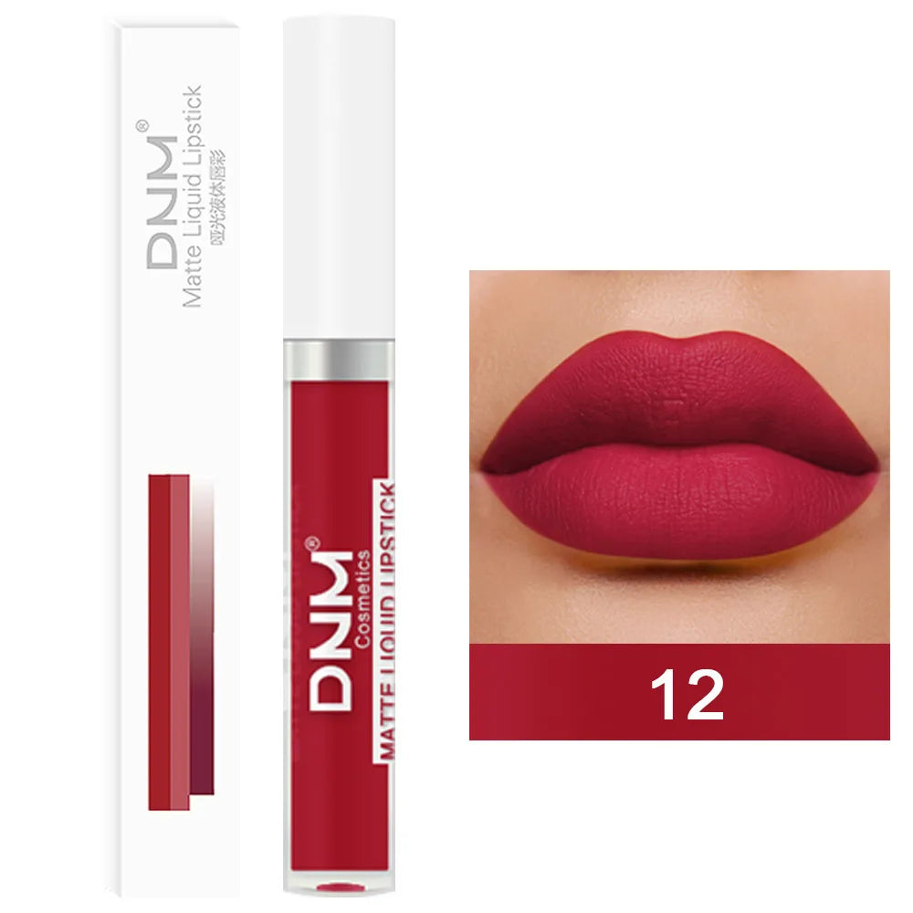 18 Colors Matte Velvet Lip Glaze Waterproof Long-Lasting Lip Gloss Lipstick Waterproof