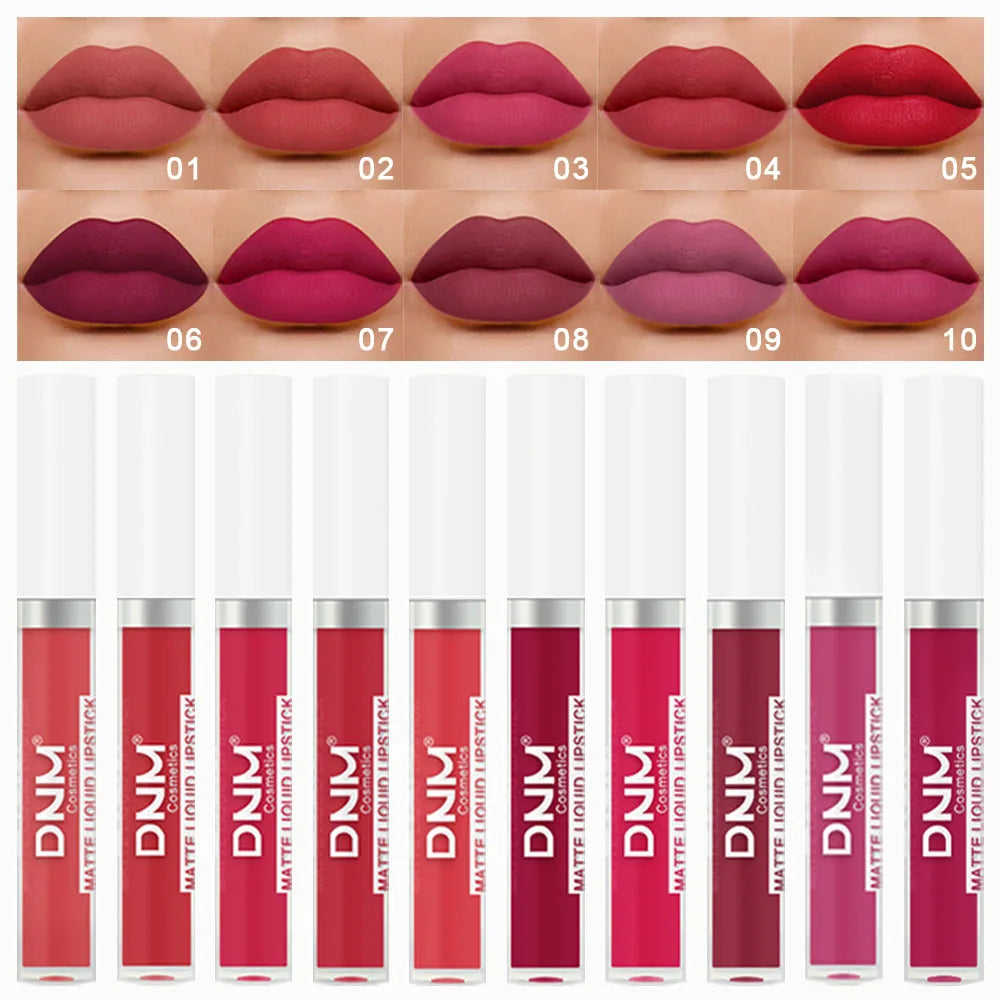 18 Colors Matte Velvet Lip Glaze Waterproof Long-Lasting Lip Gloss Lipstick Waterproof