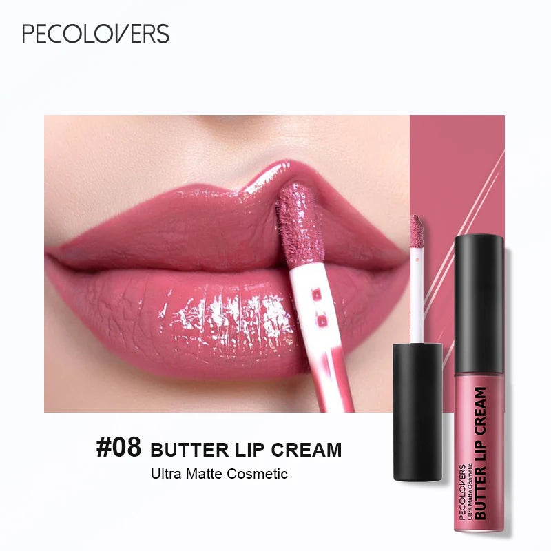 1PC Waterproof Liquid Lipstick 21 Color Vitamin E Lip Plumpers