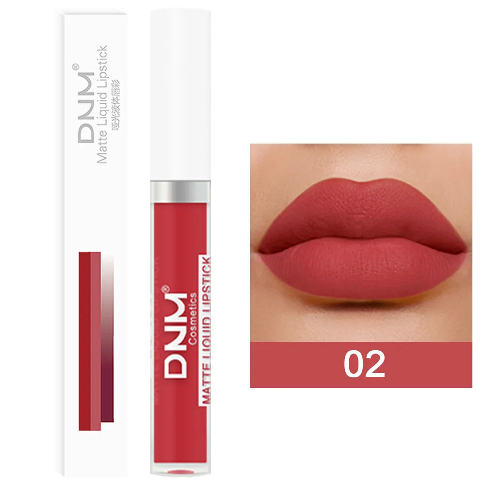 18 Colors Matte Velvet Lip Glaze Waterproof Long-Lasting Lip Gloss Lipstick Waterproof