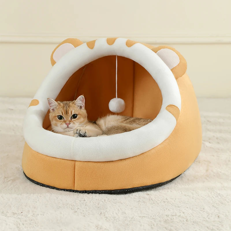 Super Cute Cat Bed Warm Pet House Kitten Cave Cushion Cat House Warm Sleeping Dog Basket