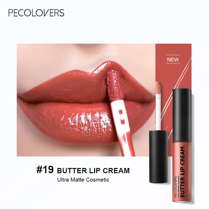 1PC Waterproof Liquid Lipstick 21 Color Vitamin E Lip Plumpers