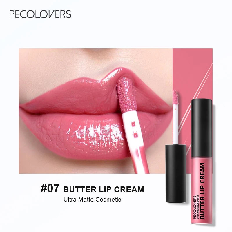 1PC Waterproof Liquid Lipstick 21 Color Vitamin E Lip Plumpers